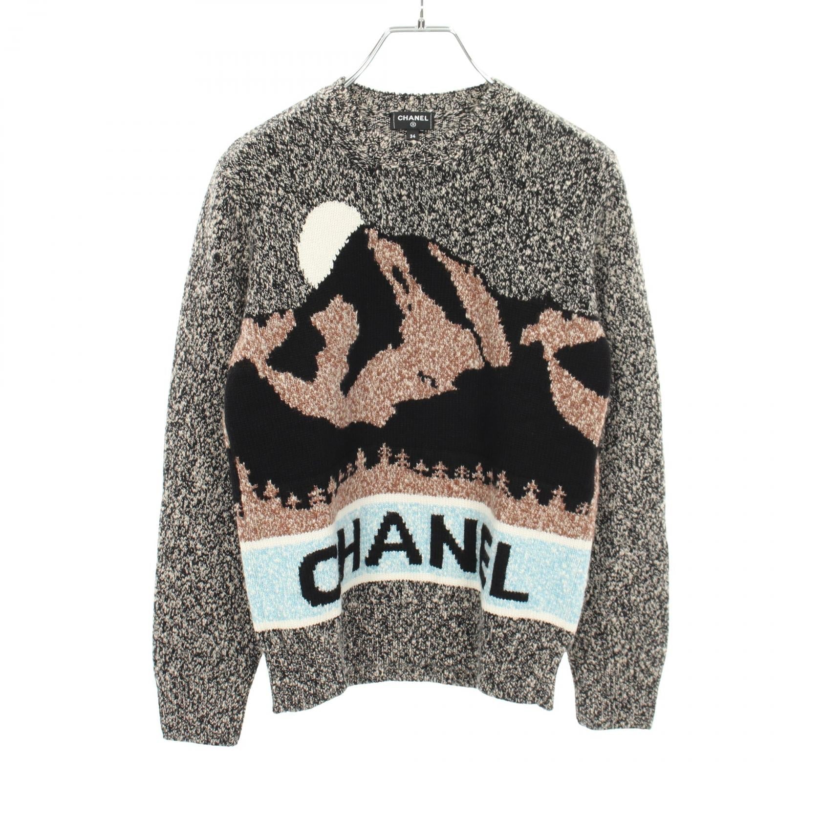 シャネル ロゴ カシミヤ ウールニット