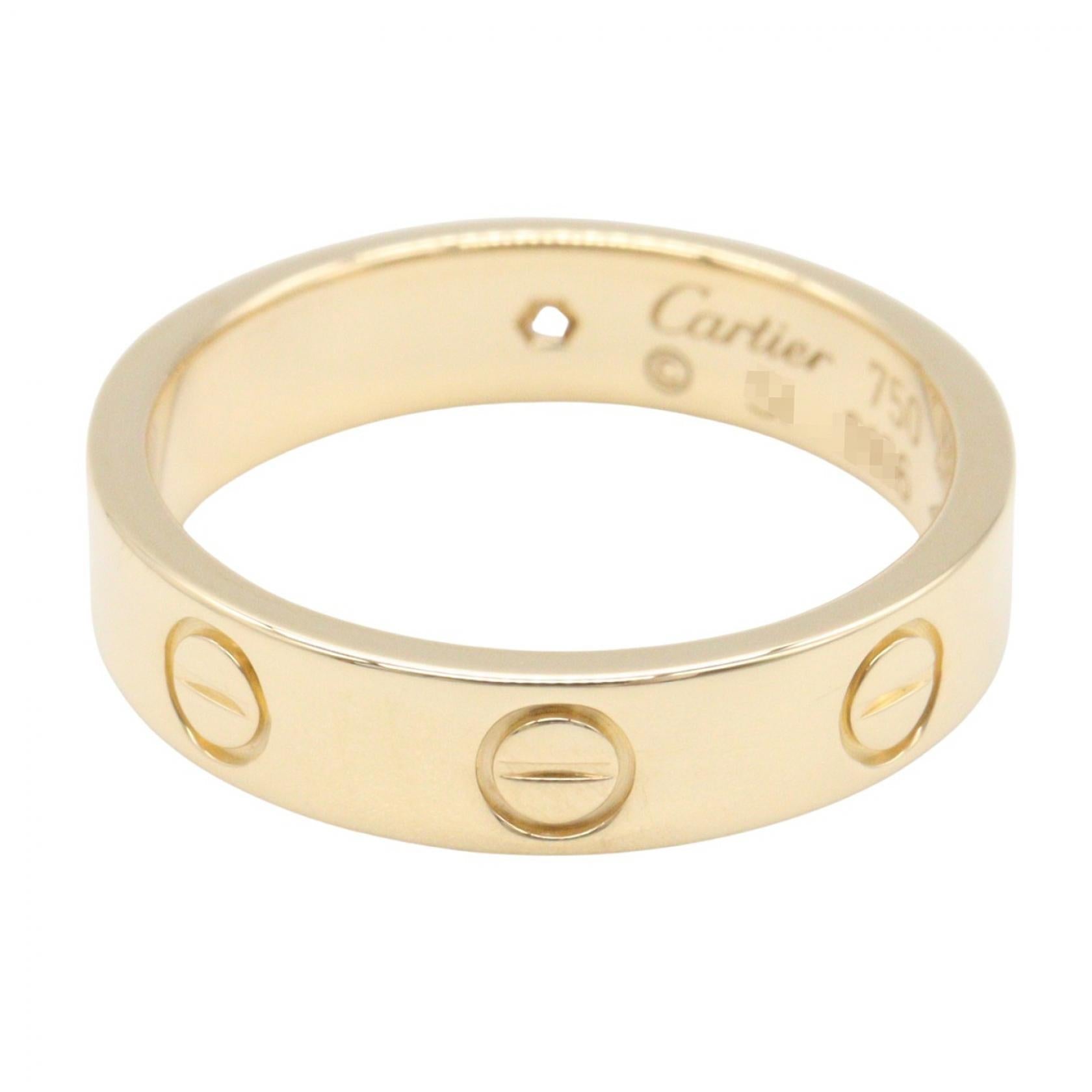 カルティエ ミニラブ Au750 リング 7.5号