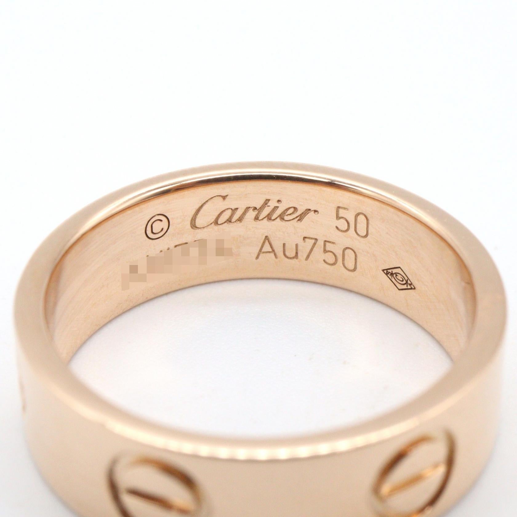 カルティエ ラブ Au750ピンクゴールドリング 9号