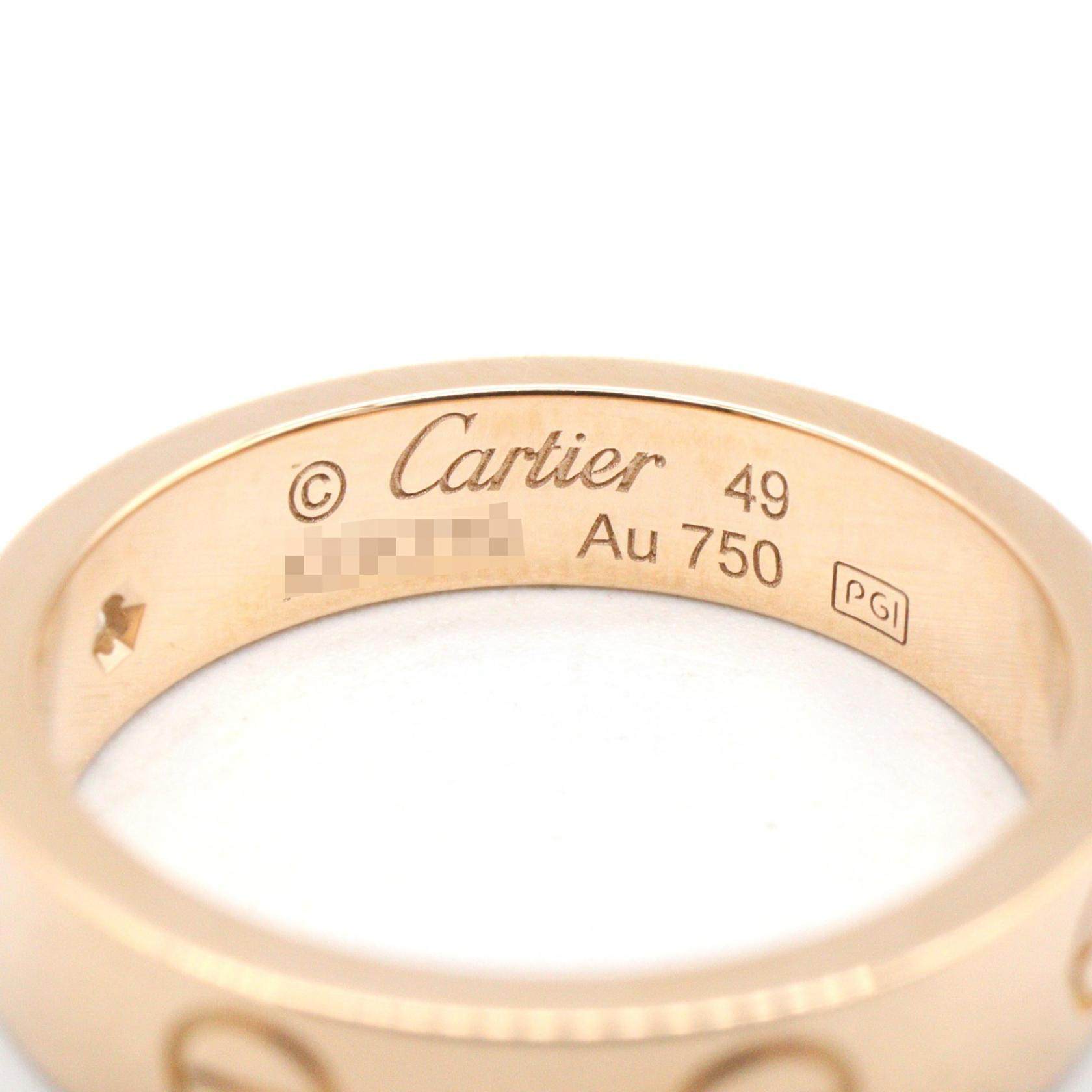カルティエ ラブ Au750 ダイヤモンド リング 8号