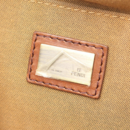 フェンディ ズッカ キャンバス レザー ショルダーバッグ