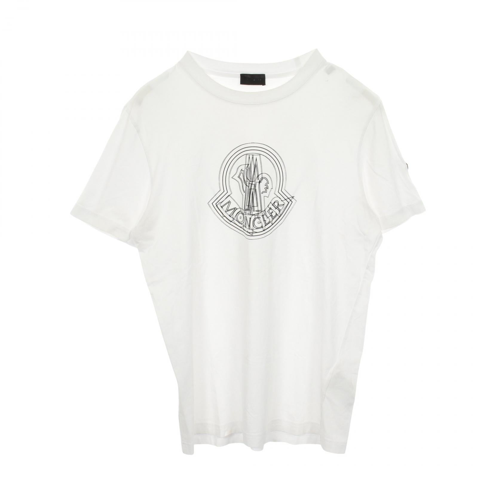 モンクレール ロゴ コットン半袖Tシャツ