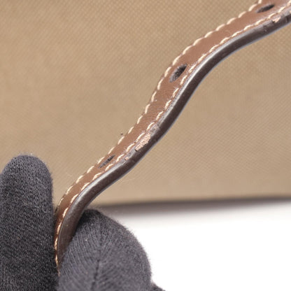 プラダ LOGO JACQUARD キャンバス レザー ショルダーバッグ