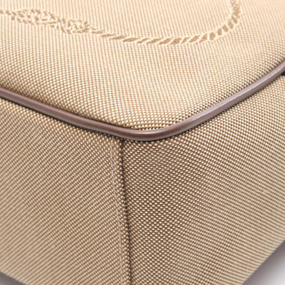プラダ LOGO JACQUARD キャンバス レザー ショルダーバッグ
