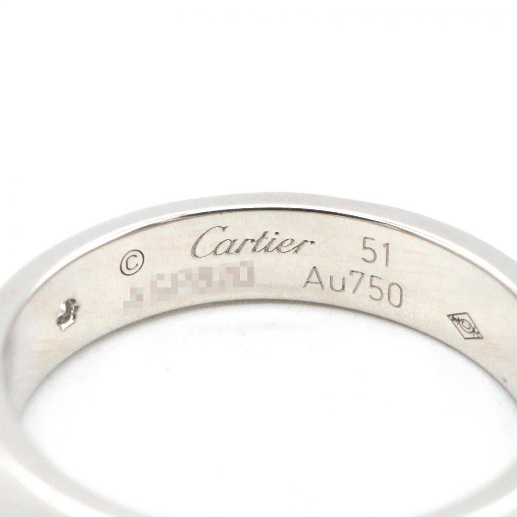 カルティエ ミニラブリング K18WG ダイヤモンド リング 10.5号
