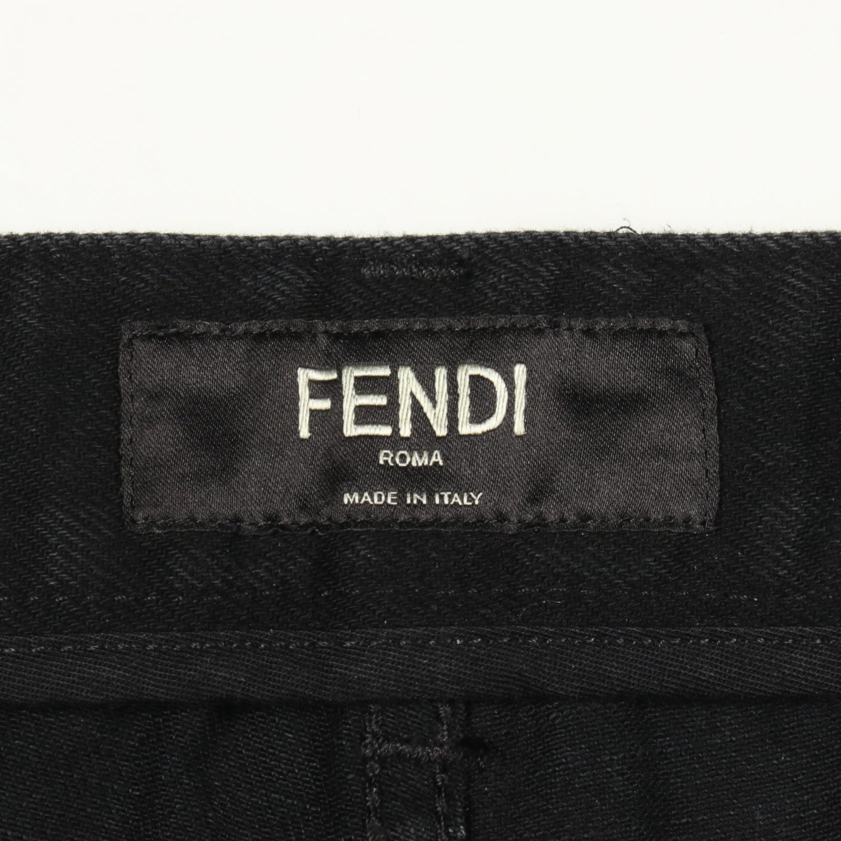 フェンディ コットンデニムパンツ