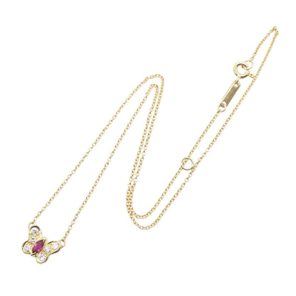 ヴァンクリーフアーペル パピヨン Au750 ダイヤモンド ルビー ネックレス