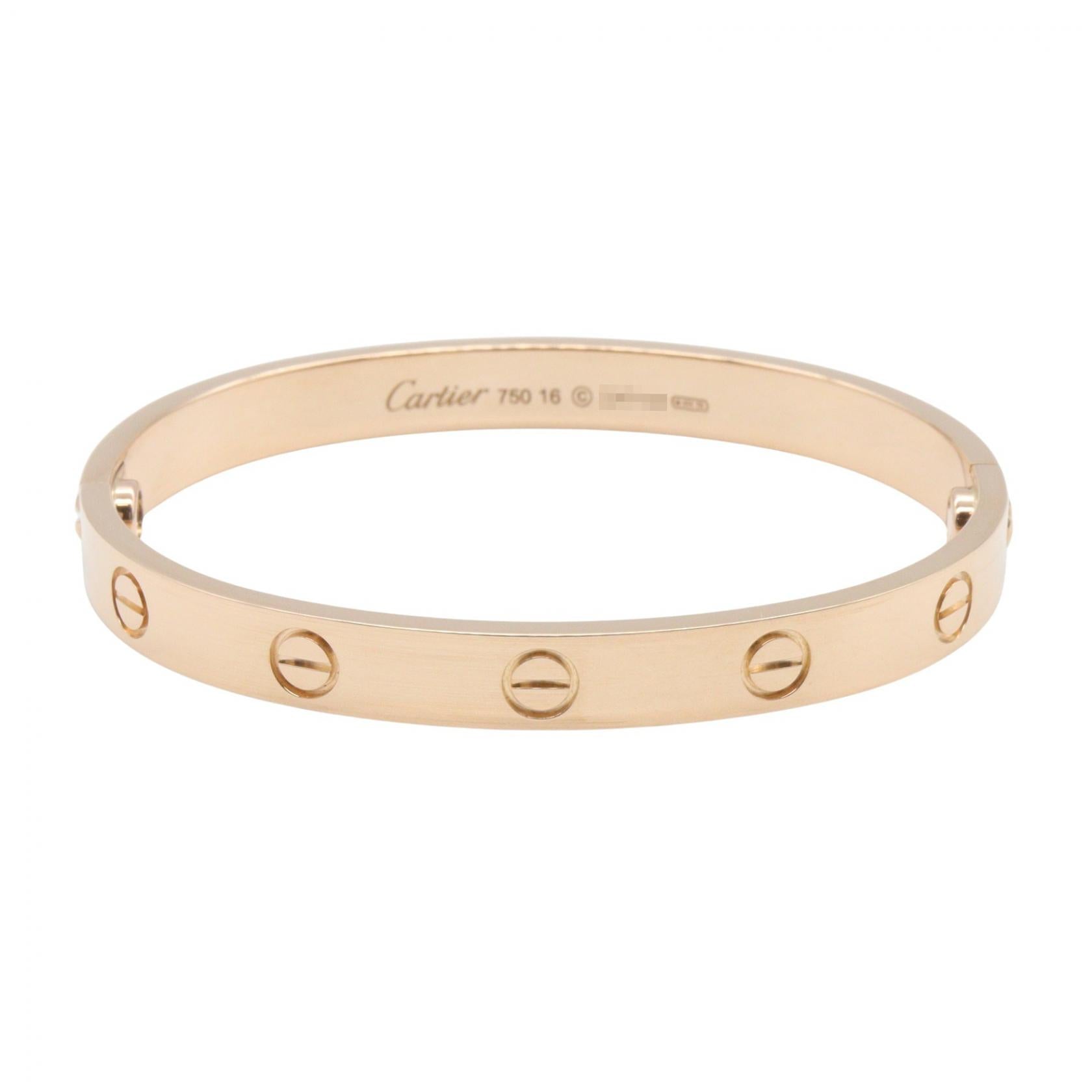 カルティエ ラブ Au750 ブレスレット 16号