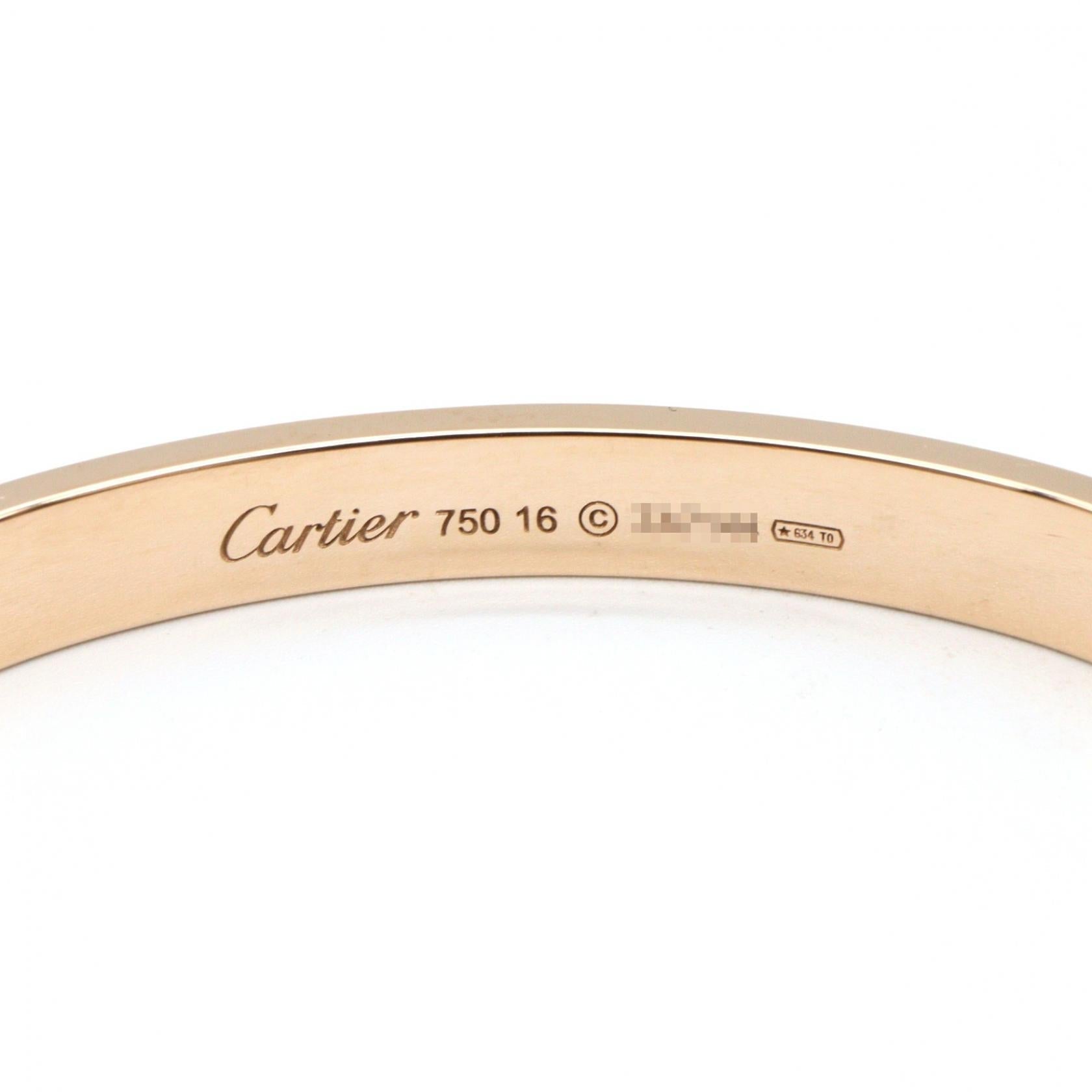 カルティエ ラブ Au750 ブレスレット 16号