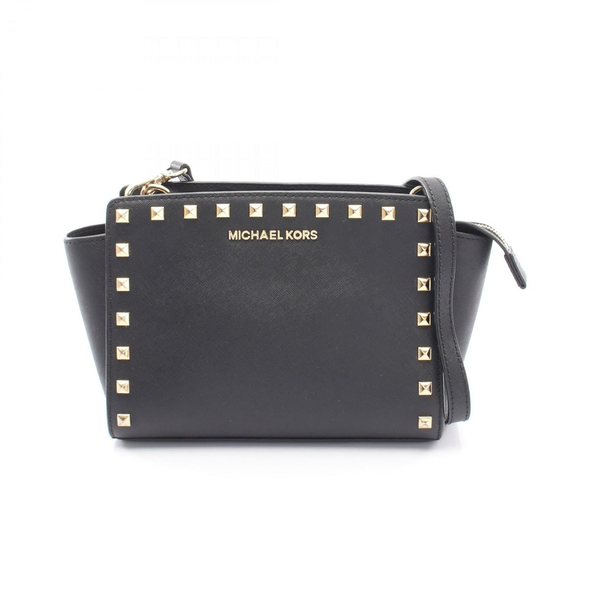 マイケルコース SELMA SUTUDDED MEDIUM MESSENGER レザーショルダーバッグ