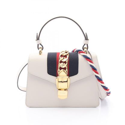 グッチ シルヴィ レザー2wayハンドバッグ