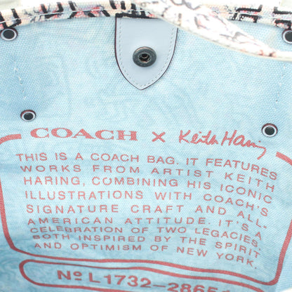 コーチ COACH × KEITH HARING キャンバス レザー トートバッグ
