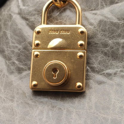 ミュウミュウ NAPPA CHARM レザー2wayハンドバッグ