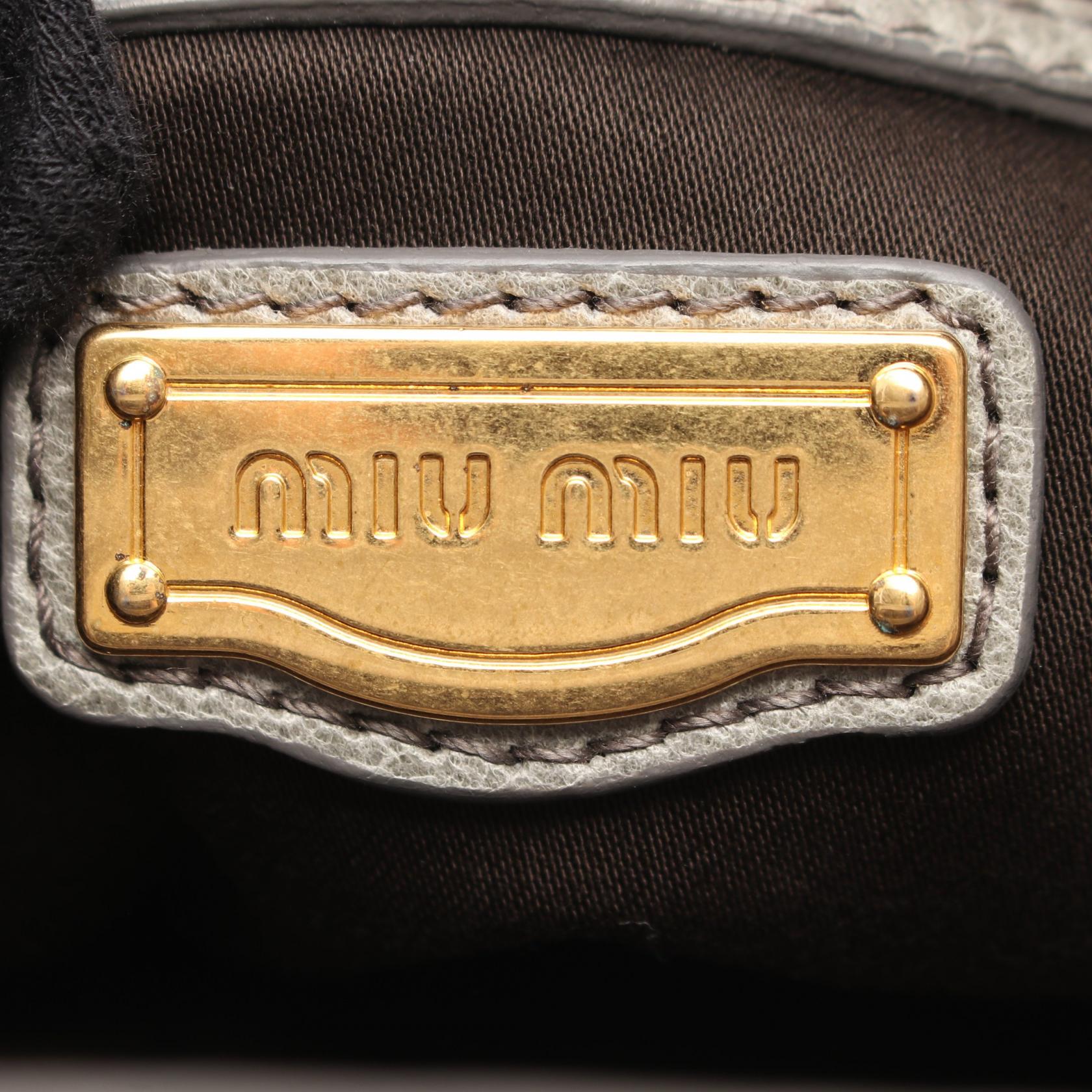 ミュウミュウ NAPPA CHARM レザー2wayハンドバッグ