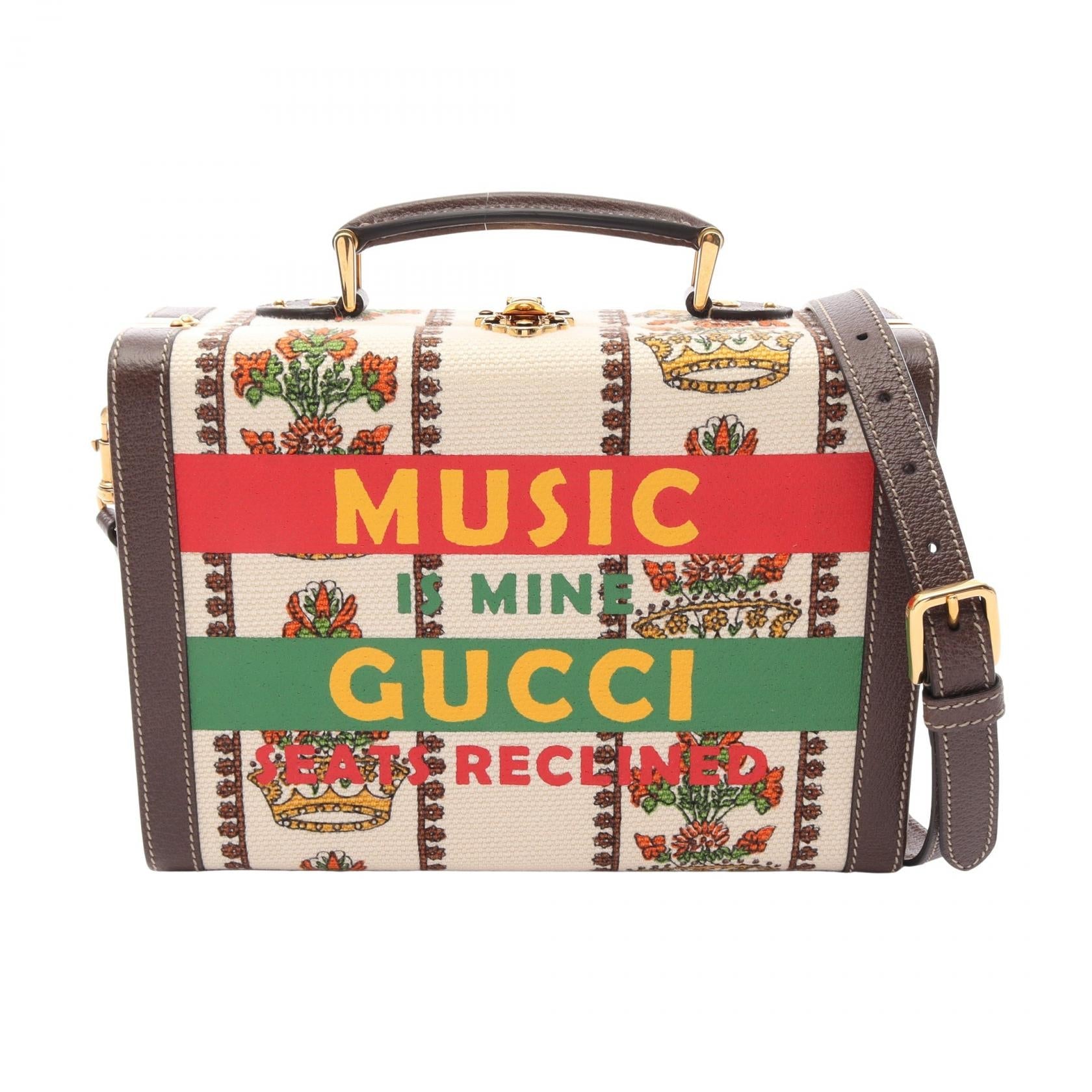 グッチ MUSIC IS MINE ビューティーケース 2wayハンドバッグ