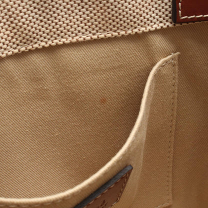 クロエ WOODY キャンバス レザー ハンドバッグ