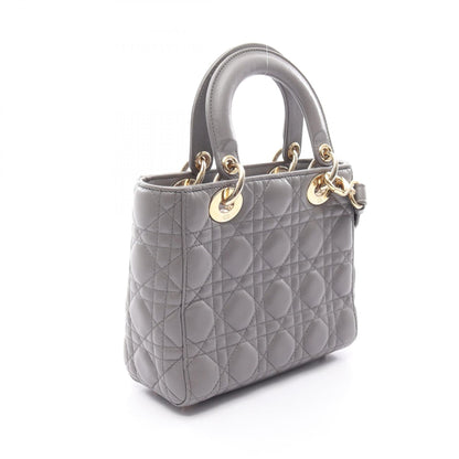 ディオール LADY DIOR MY ABCDIOR レザーハンドバッグ