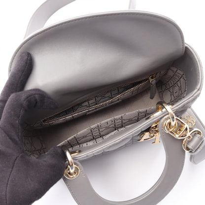 ディオール LADY DIOR MY ABCDIOR レザーハンドバッグ