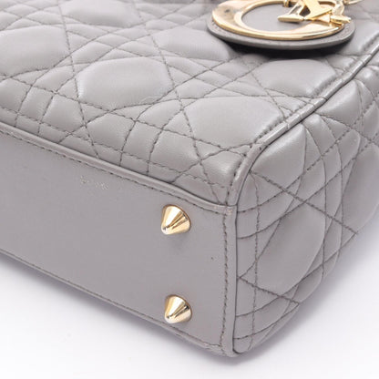 ディオール LADY DIOR MY ABCDIOR レザーハンドバッグ