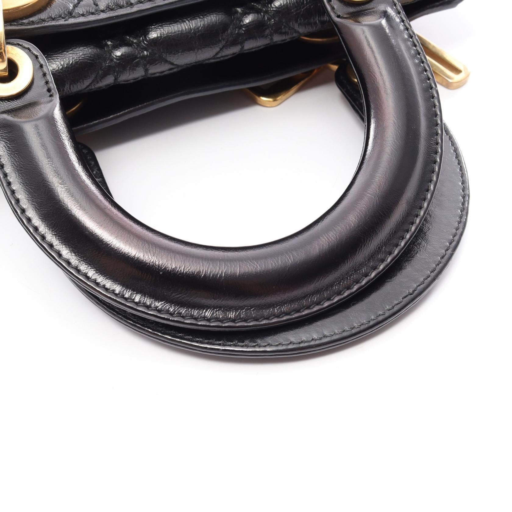 ディオール LADY DIOR MY ABCDIOR レザー 2wayハンドバッグ