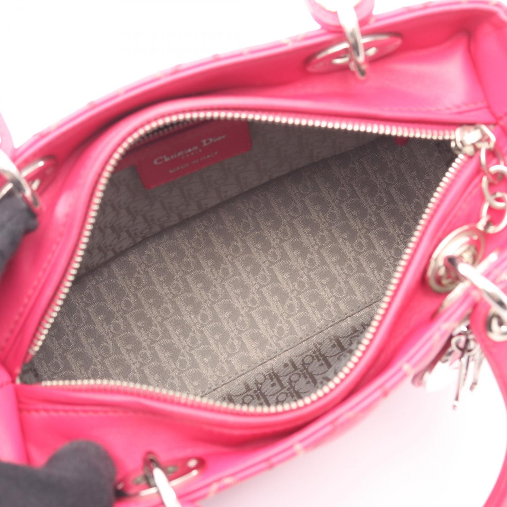 ディオール LADY DIOR レザー2wayハンドバッグ