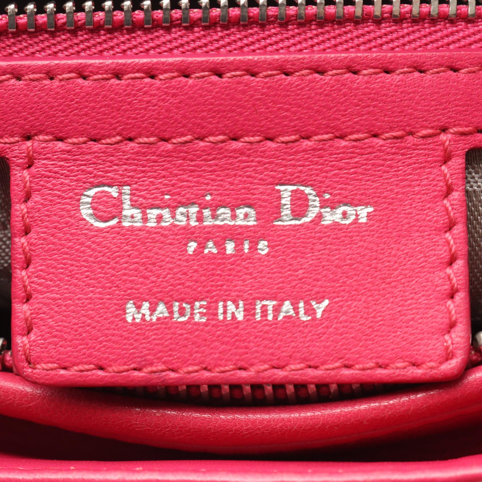 ディオール LADY DIOR レザー2wayハンドバッグ