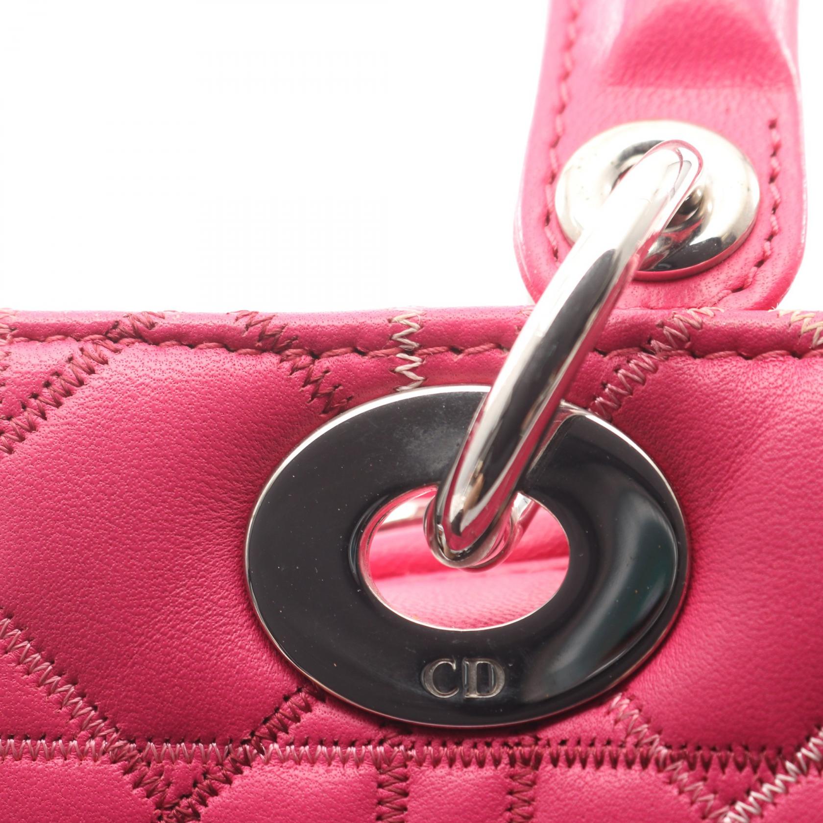 ディオール LADY DIOR レザー2wayハンドバッグ
