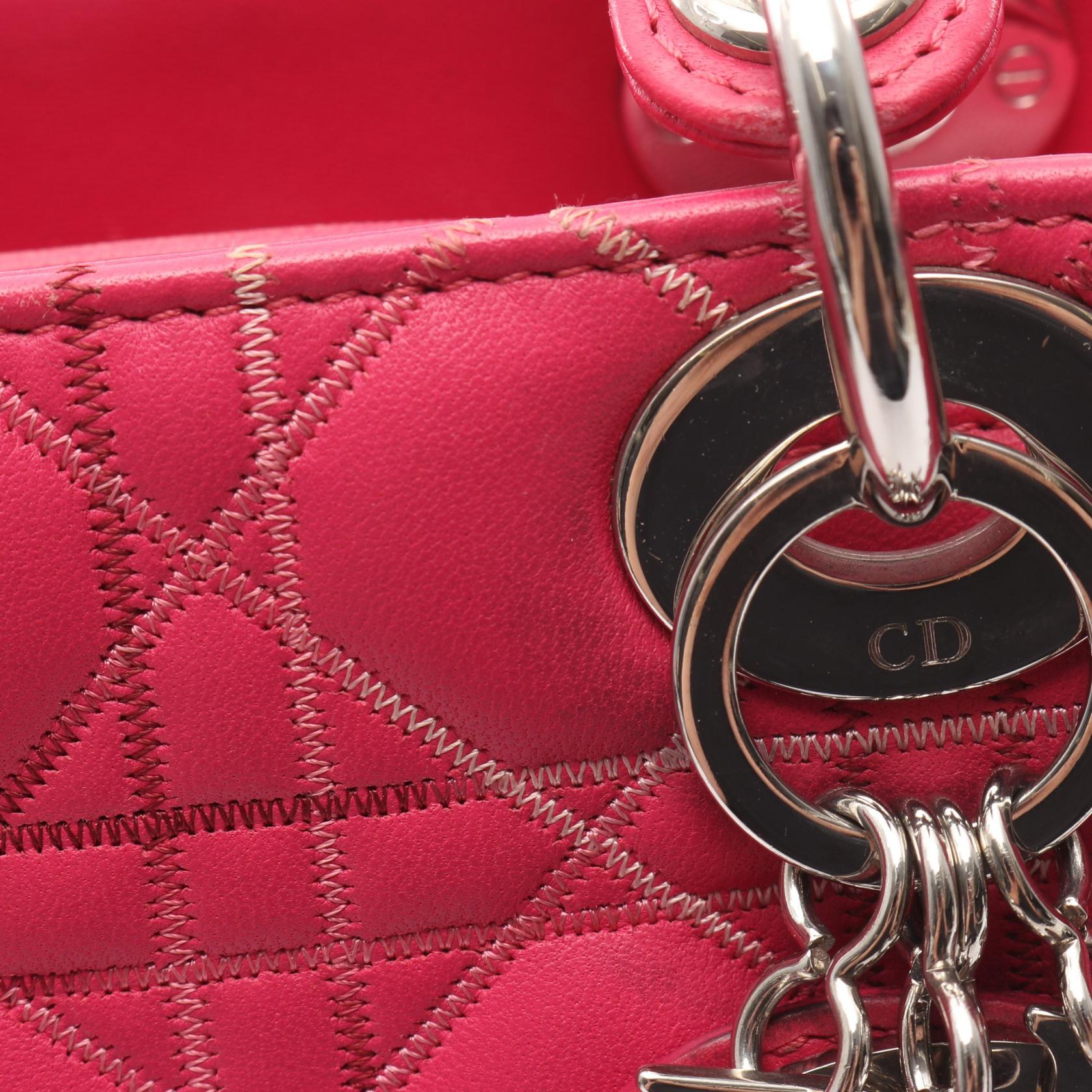 ディオール LADY DIOR レザー2wayハンドバッグ