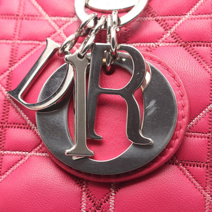 ディオール LADY DIOR レザー2wayハンドバッグ