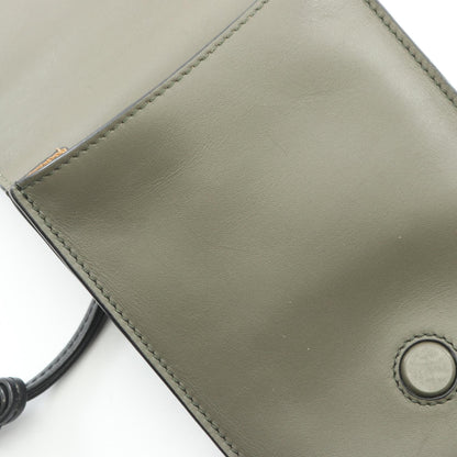 ロエベ GUSSET FLAT CROSSBODY レザーショルダーバッグ
