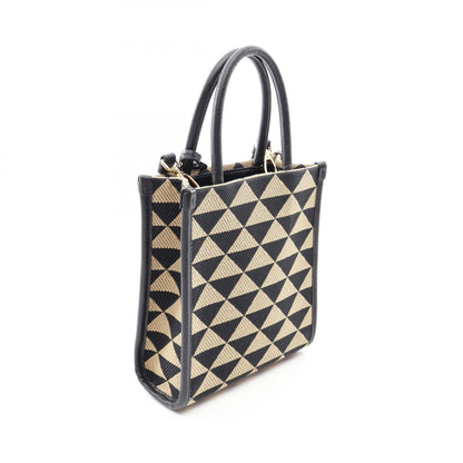 プラダ TRIANGOLO JACQUARD サフィアーノレザー 2wayハンドバッグ