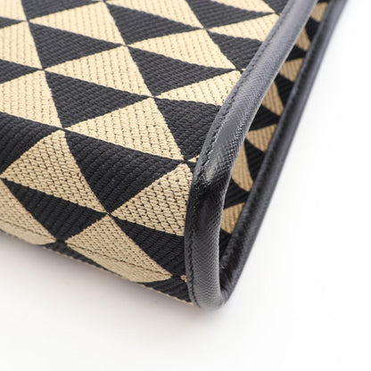プラダ TRIANGOLO JACQUARD サフィアーノレザー 2wayハンドバッグ