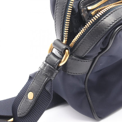 プラダ TESSUTO SOFT CALF ナイロンレザーショルダーバッグ