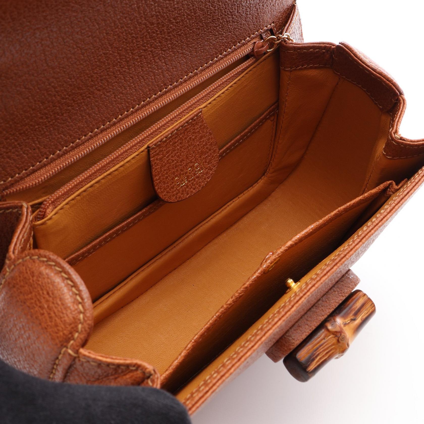 グッチ バンブー 2way レザーハンドバッグ