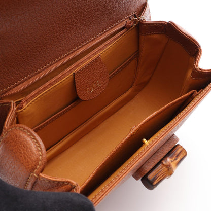 グッチ バンブー 2way レザーハンドバッグ