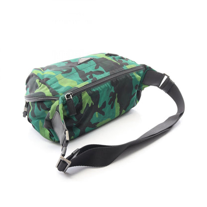 プラダ TESSUTO CAMOUFL ナイロン サフィアーノレザー ショルダーバッグ
