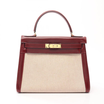 エルメス ケリー28 トワルアッシュ ボックスカーフ