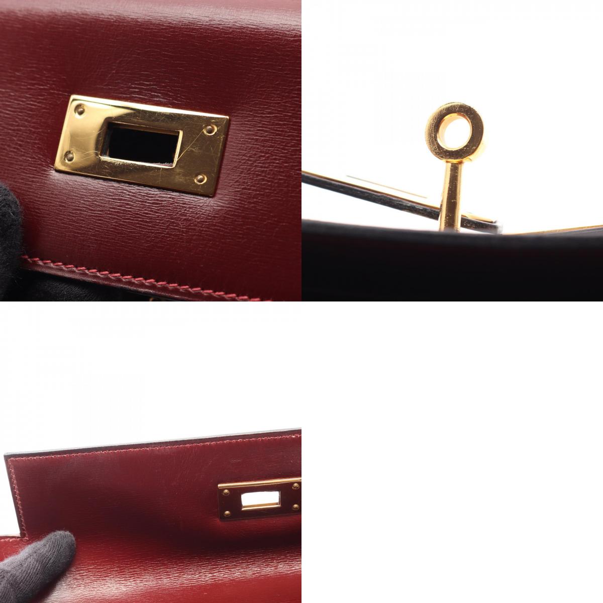 エルメス ケリー28 トワルアッシュ ボックスカーフ