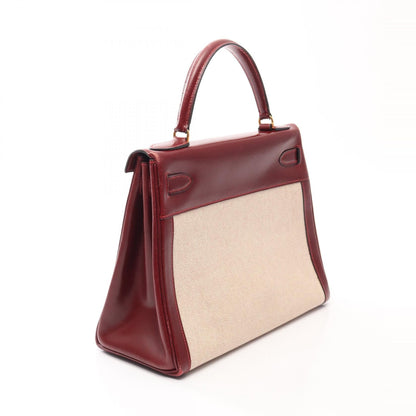 エルメス ケリー28 トワルアッシュ ボックスカーフ