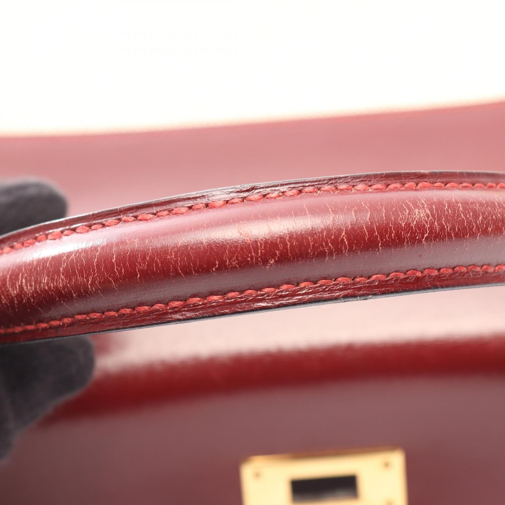 エルメス ケリー28 トワルアッシュ ボックスカーフ