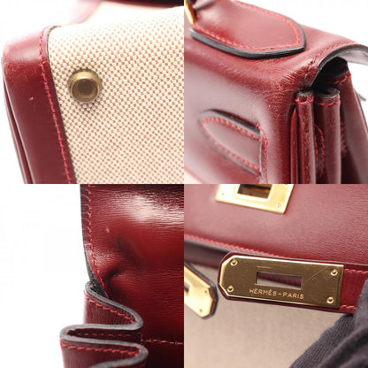 エルメス ケリー28 トワルアッシュ ボックスカーフ