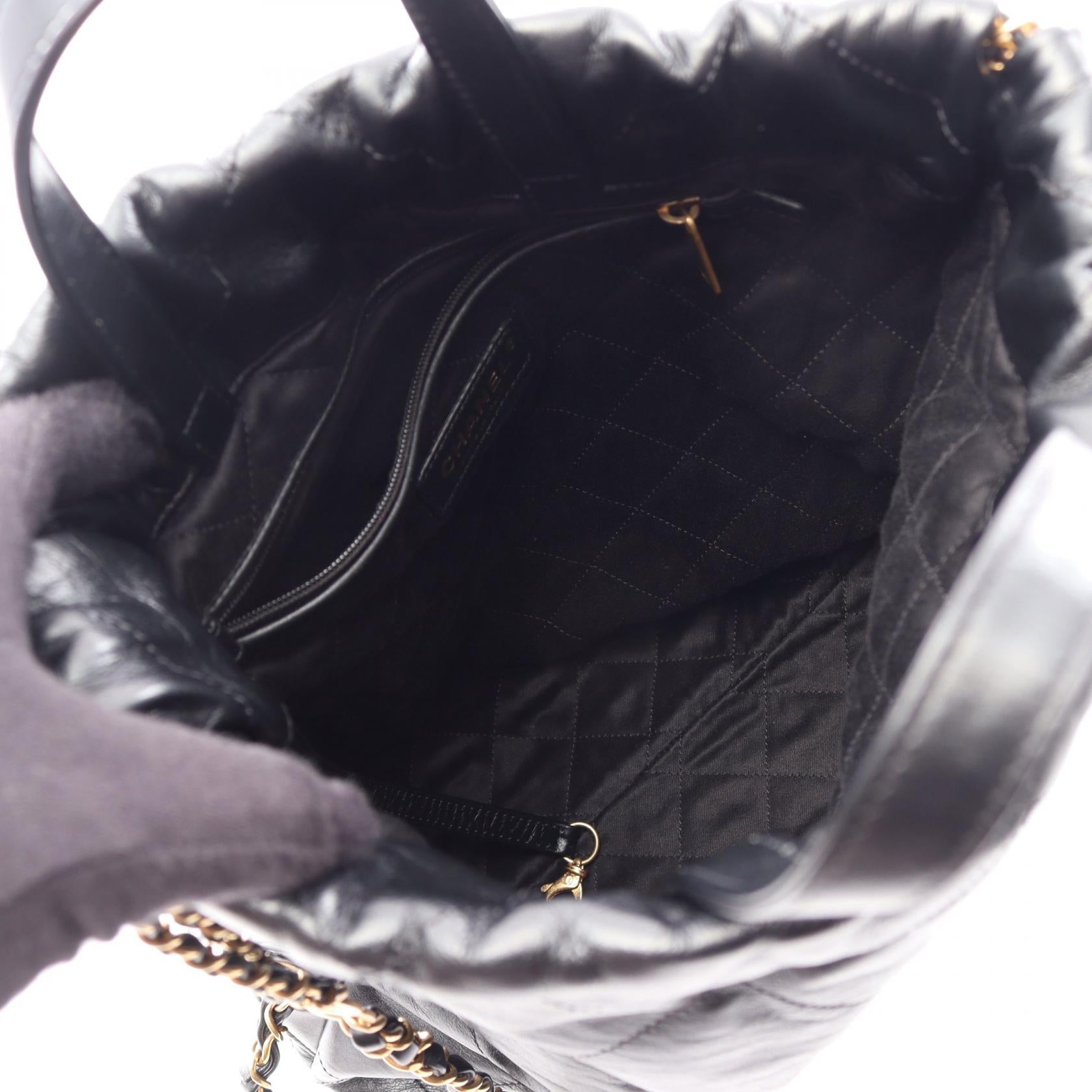 シャネル シャネル22 レザーリュックサック