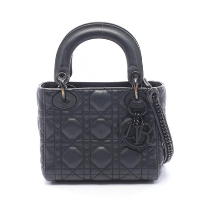 クリスチャンディオール LADY DIOR レザー ミニハンドバッグ