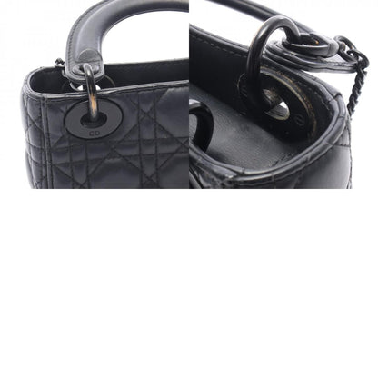 クリスチャンディオール LADY DIOR レザー ミニハンドバッグ