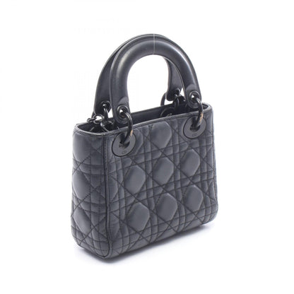 クリスチャンディオール LADY DIOR レザー ミニハンドバッグ