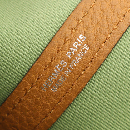 エルメス ガーデンパーティPM レザーキャンバス トートバッグ