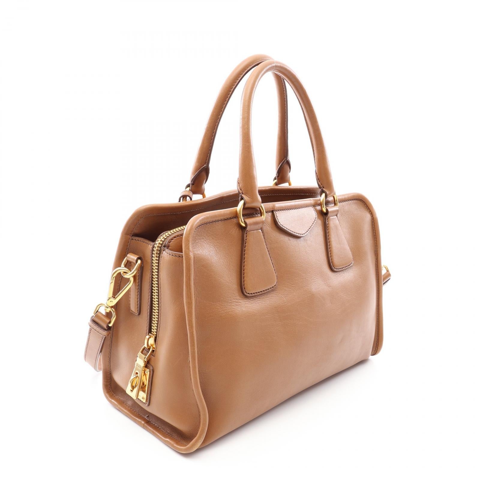 プラダ CITY CALF レザー2wayハンドバッグ