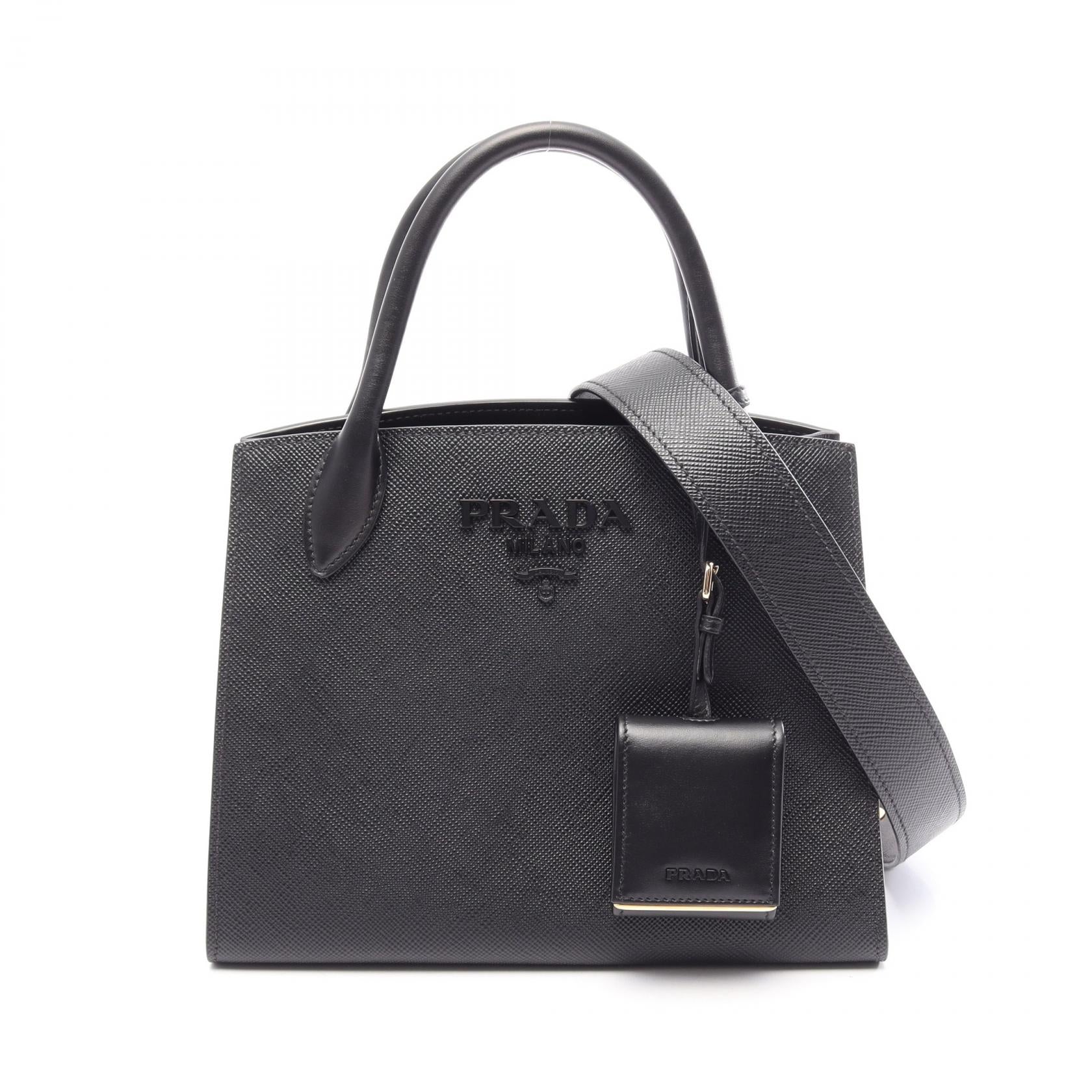 プラダ SAFFIANO CUIR C モノクローム 2wayハンドバッグ
