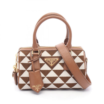 プラダ TRIANGOLO JACQU キャンバス ハンドバッグ