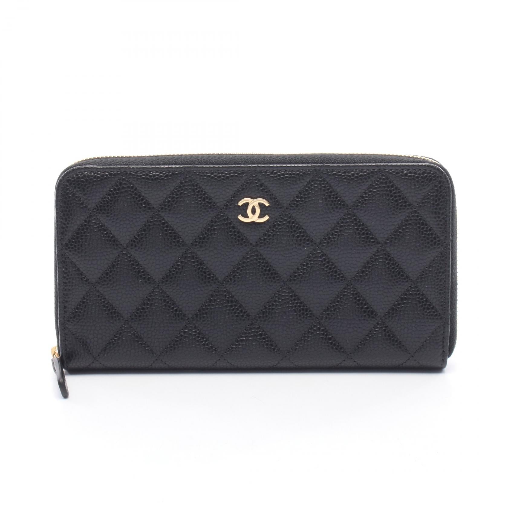 シャネル クラシックロングジップウォレット レザー長財布